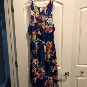 Floral blue dress